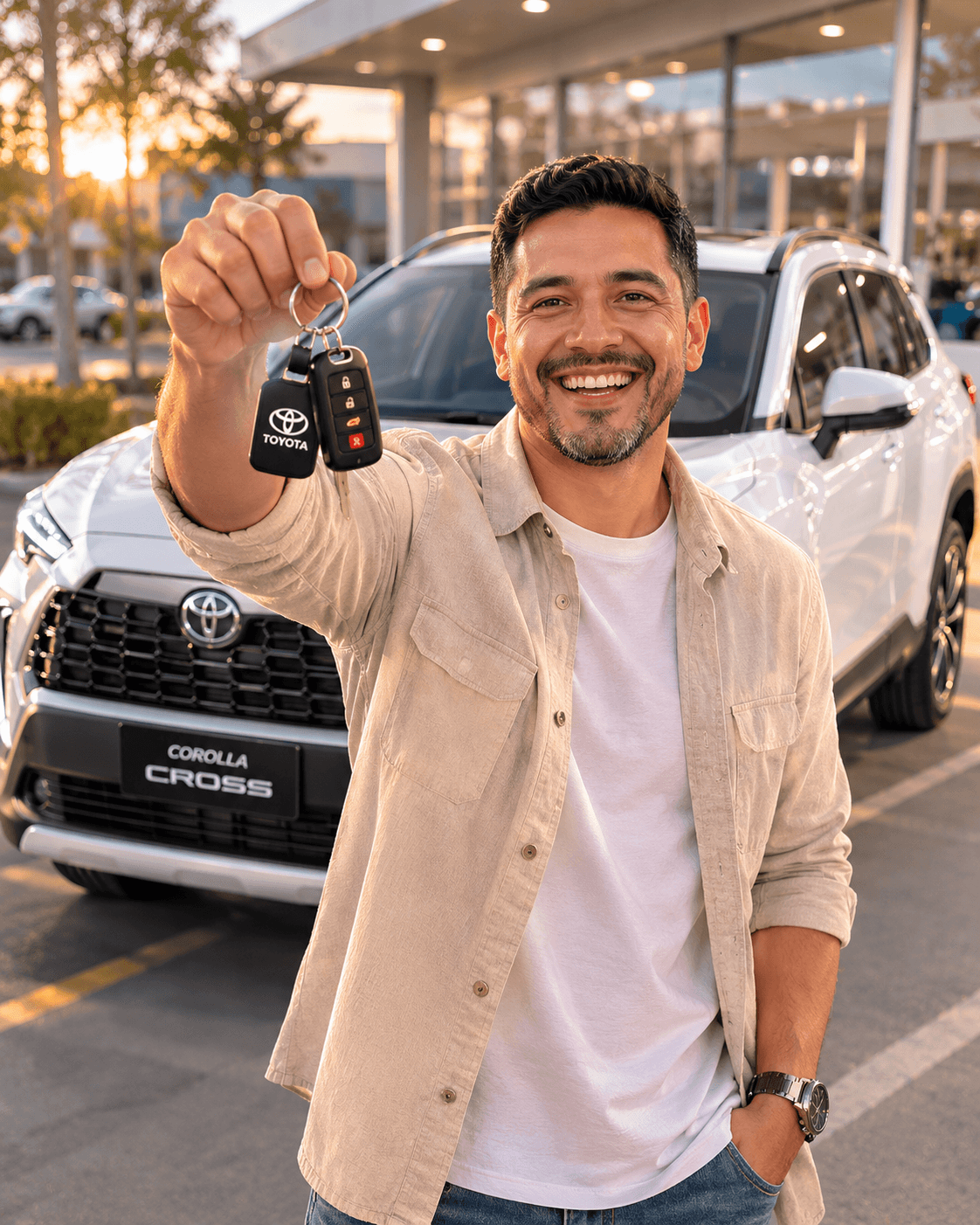 Ganador con su Toyota Corolla Cross
